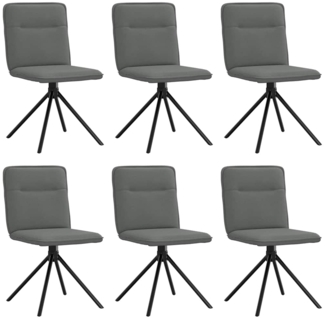 vidaXL Esszimmerstühle 6 Stk. Dunkelgrau Stoff 3315603