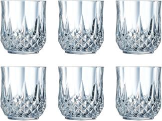 Cristal d'Arques 23227 Longchamp ECLAT Whiskybecher 320 ml, Glas, klar (6er Pack)