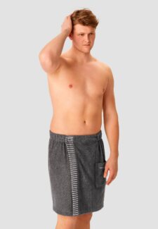 Schiesser 'Rom' Saunakilt, Baumwollfrottee dunkelgrau, 46-54