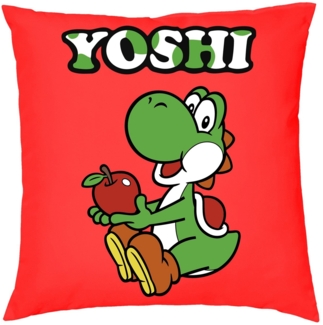 Blondie & Brownie Dekokissen Yoshi Mario Luigi Super Retro Konsole Gamer Gaming, Kissen mit Füllung