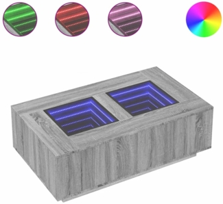 vidaXL Couchtisch mit Infinity-LED Grau Sonoma 116x69x40 cm 3284061