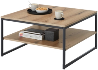 moebel-dich-auf Couchtisch KUBUS (in Evoke Eiche Dekor, quadratisch, Metallgestell), (BxHxT) 75 x 40 x 75 cm