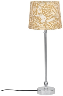 PR Home 71001-2048 Tischleuchte Liam silber Stoffschirm gelb 59cm