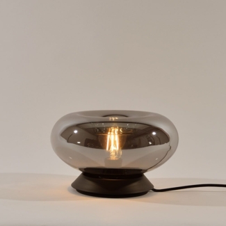 s.luce Cruet E27 Design Tischleuchte Glas mit Schalter Rauch