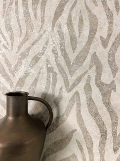Newroom Vliestapete, Beige Tapete Modern Streifen - Mustertapete Zebra Taupe Animal-Print Zebrastreifen Linien für Wohnzimmer Schlafzimmer Küche