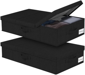 Coonoor Aufbewahrungsbox 2 Stück Faltbarer Unterbett Aufbewahrungsbox (2 St), Unterbett Aufbewahrungsbox mit deckel, Kleiderschrank-Organizer