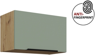 Küchen Hängeschrank 60 cm ARIA Aquamarin ultra matt + Eiche Artisan matt, hochwertige Fronten mit Anti Fingerprint Beschichtung Küchenzeile Küchenblock