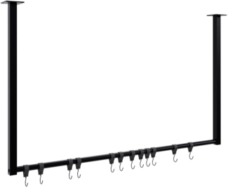 TPFLiving Kleiderstange Arvada (Robuste Konstruktion aus pulverbeschichtetem Stahl, bis 50 kg Traglast, Verschiedene Höhen (60 / 80 cm) und Breiten (60 / 80 / 100 / 120 cm), Robuste Konstruktion aus pulverbeschichtetem Stahl, bis 50 kg Traglast