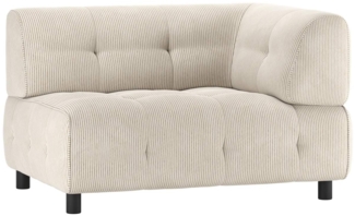 Modulsofa Louis aus Rippstoff Rechts, Creme