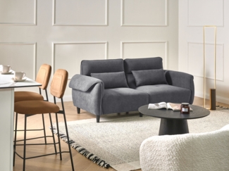 Beliani 'WETLAN' Sofa 3-Sitzer Stoff Dunkelgrau