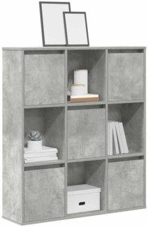 vidaXL Bücherregal Betongrau 89x24x101,5 cm Holzwerkstoff
