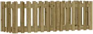 vidaXL Hochbeet Lattenzaun-Design 150x50x50 cm Kiefernholz Imprägniert 832496