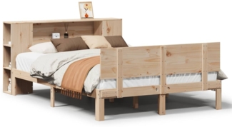 vidaXL Bücherregalbett ohne Matratze 120x200 cm Massivholz Kiefer 3322630
