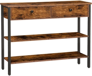 Konsolentisch Flurtisch Schublade Ablagefächern Metallgestell 100x24x80