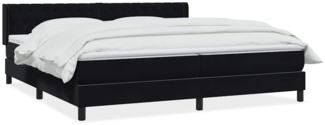 vidaXL Boxspringbett mit Matratze Schwarz 180x210 cm Samt 3318377