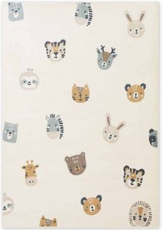 HANSE Home Kinderteppich Tiny Zoo, rechteckig, Höhe: 10 mm, Pflegeleicht, Weich, Kinderzimmer, Spielteppich, Spielunterlage