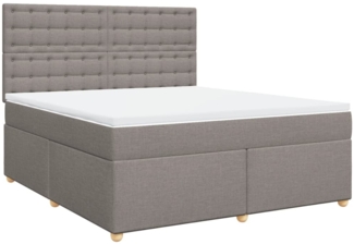 vidaXL Boxspringbett mit Matratze Taupe 180x200 cm Stoff 3291377