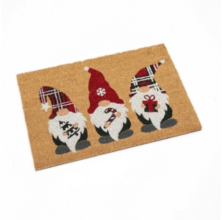 MARELIDA Fußmatte Wichtel Zwerge Weihnachten Schmutzfangmatte Türmatte Kokosmatte, Höhe: 1.5 mm