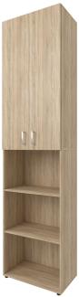 Aktenschrank >Trio< in Sonoma-Eiche - 57x226x34,5cm (BxHxT)