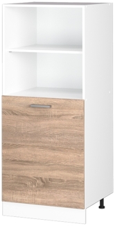 Hochschrank R-Line Sonoma 60 cm mit offenen Regalen, und Tür Vicco