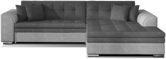 ELTAP 'Sorento', Ecksofa, Eckcouch, Dunkelgrau, 78 x 194 x 296 cm, Rechts