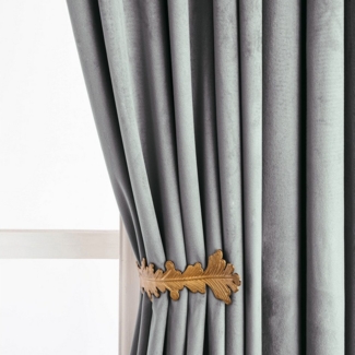 Jibenhome Schiebegardine 2er Samt Verdunkelungsvorhang Kräuselband,Dicken Thermovorhang Vorhang, Vorhänge Samt Blickdicht Gardinen Wohnzimmer Weihnachten