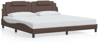 vidaXL Bettgestell "Viana" ohne Matratze Braun 200x200 cm Kunstleder 3208119