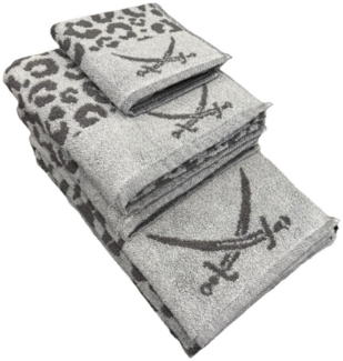 Sansibar Sylt Handtuch Set "LEO" hochwertiges Handtuchset mit modernem Design, (Spar-Set, 4-St), 100% Baumwolle, langlebig, saugstark, leicht gezwirnt