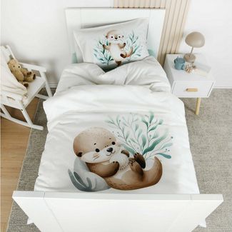 Baby Best Babybettwäsche Schnuffel-Otter, Renforcé, 2 teilig, Wendebettwäsche