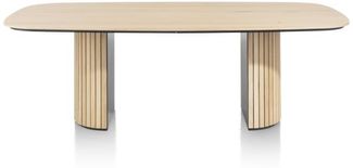 PAVIE Esstisch braun Eiche Furnier 120cm x 240cm x 77cm