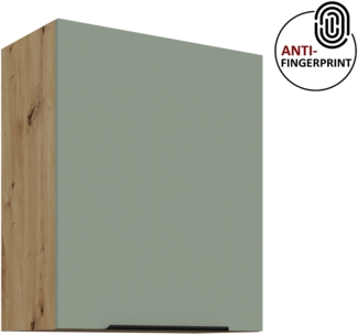 Küchen Hängeschrank 60 cm ARIA Aquamarin ultra matt + Eiche Artisan matt, hochwertige Fronten mit Anti Fingerprint Beschichtung Küchenzeile Küchenblock