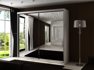 Kleiderschrank Toplo 21/200, ohne Beleuchtung, Farbe: Weiß