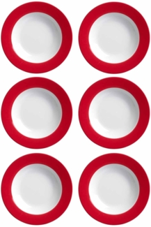 Ritzenhoff & Breker DOPPIO Suppenteller 22 cm rot 6er Set