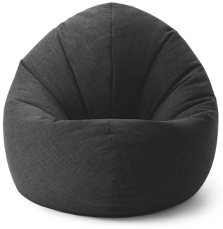 Lumaland 'Interior Line' 2-in-1 Sitzsack, Runder Komfort für drinnen, 300l, 120 x 80 x 75 cm, Dunkelgrau