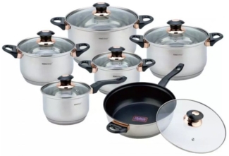 Kinghoff Kinghoff Satz Stahltöpfe 12-tlg. Rosegold KH1768