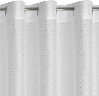 Eurofirany Gardine mit silbernem Muster