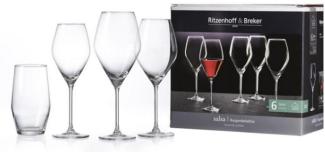 Ritzenhoff & Breker Sektglas SALSA, 0,22 l spülmaschinengeeignet, bauchige Form, Höhe: 220 mm beinhaltet: 6 Stück (315783/814507)