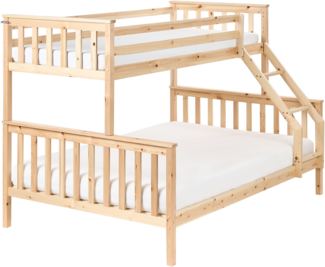 Hochbett Kiefernholz BIERNE 90 140 x 200 cm Hellbraun