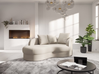 sit&more Recamiere Samba, moderne organische Form, inkl. 3 loser Rückenkissen