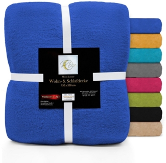 Wohndecke MOON Luxury Kuscheldecke, UNI Decke, ca. 150x200 cm, MOON Heimtextilien, mit geketteltem Rand