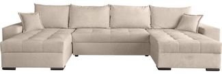 OTTO home Wohnlandschaft Home System U-Form, von B: 269-352 cm wählbar, 6 Varianten zur Auswahl, mit Bettfunktion, Bettkasten & Zierkissen, Federkern