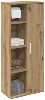vidaXL Badezimmerschrank mit Rollenhalter Artisan-Eiche 39x22x90 cm 858532