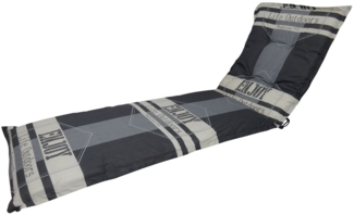 Madison 'F331' Rollliegenauflage, Baumwollmischgewebe, grau, 200 x 60 x 8 cm