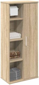 vidaXL Badezimmerschrank mit Rollenhalter Sonoma-Eiche 39x22x90 cm