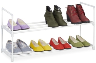 Metall Schuhregal weiß