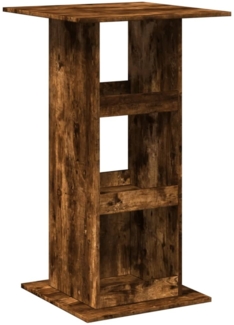 vidaXL Bartisch mit Ablagen, Holzwerkstoff, 60 x 60 x 102 cm, Räuchereiche
