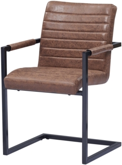 Esszimmerstuhl Freischwinger Wildlederoptik Antik PARZIVO 523614