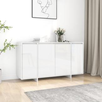 vidaXL Sideboard Hochglanz-Weiß 135x41x75 cm Holzwerkstoff 809599