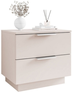 Lookway Nachttisch LINA 2S Kaschmir mit Schubladen und LED-Beleuchtung (1x Nachttisch), Breite: 55 cm