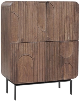 Highboard Orissa aus Mangoholz, Braun